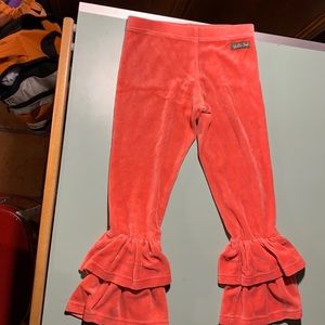 Matilda Jane velour ruffle pants. Size 6. New without tags